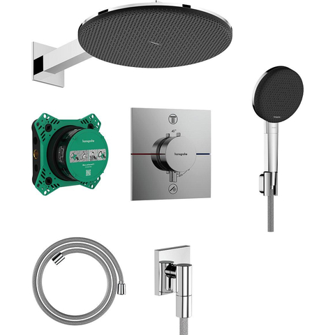 Hansgrohe Raindance Alive S - inbouw set - 300 - 1jet iBox universal - 2 - thermostaat - hoogglans chroom SW1388735