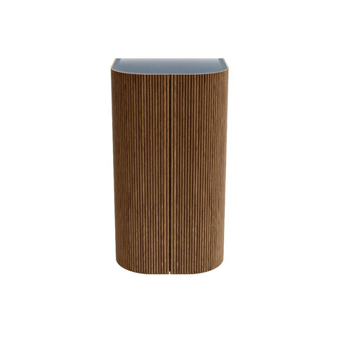 MONDIAZ KURVE 80cm armoire colonne couleur Oak avec 2 portes SW1137301