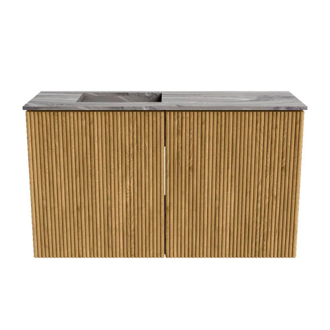 Mondiaz JOYA-DLUX Meuble de toilette 70cm - couleur Oak - Vasque FAYE position Gauche Sans trou de robinet couleur Sombra SW1424249