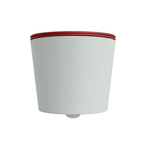 Mondiaz LAVIE hangtoilet – spoelrandloos – 36 x 53 cm – met softclose zitting – Greey (lichtgroen/grijs), zitting Fire (rood) SW1208617