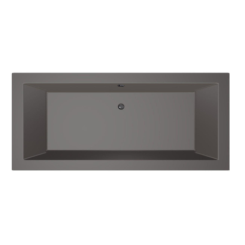 Xenz Society Baignoire duo - 200x90x53 - bonde centrale - acrylique - anthracite SW103374