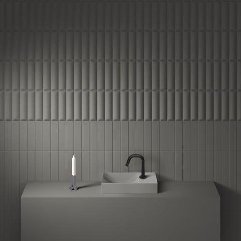 Clou Vale lave-mains 38 cm avec trou de robinet à droite gris mat céramique SW809540