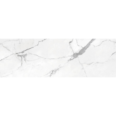 ÉCHANTILLON Terravito Alpuro carreau mural - 40x120cm - 10mm - Rectangulaire - rectifié - Aspect marbre - Blanc/noir brillant SW736267