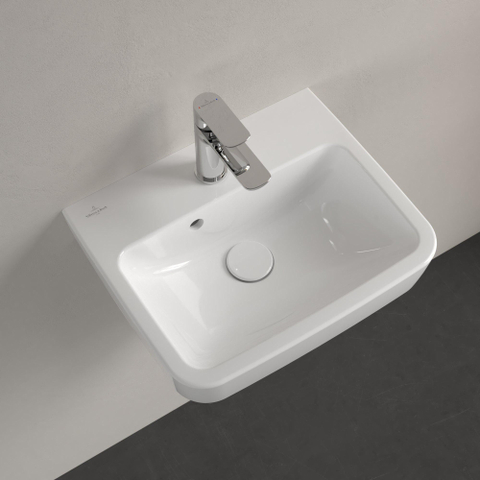 Villeroy & Boch O.novo fontein - 45x37cm m.1 kraangat - met overloop - White Alpine (glans wit) SW448466