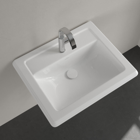 Villeroy & Boch Hommage opbouw wastafel - 63x52cm c+ - White Alpine (glans wit) 0108707