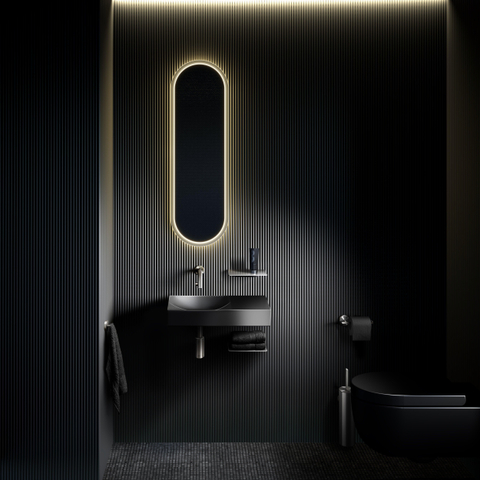 Clou flat porte-rouleau de papier toilette 16.5x4.8cm en forme de l sans abattant acier inoxydable brossé SW644000