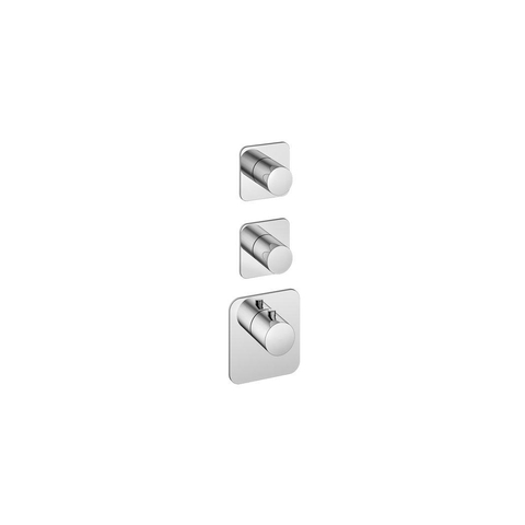 Hotbath Gal Afbouwdeel - voor Highflow Thermostaat - met 2 stopkranen - hoogglans chroom SW656296