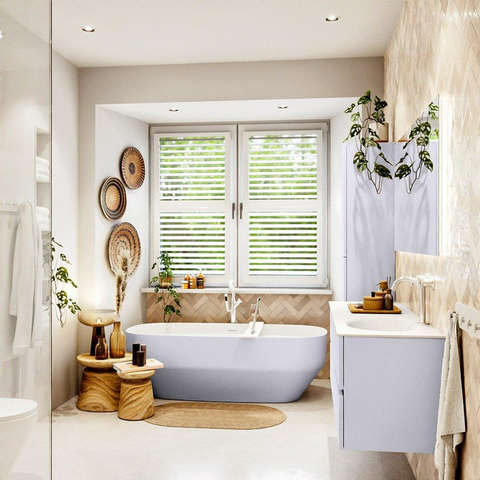 Mondiaz VICA Ensemble meuble de salle de bains - 140cm - cale - 2 tiroirs - Lavabo MOON - droite - 1 trou de robinet - couleur talc - version XL 60cm de hauteur SW1189243