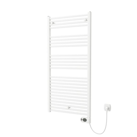 Plieger Elba Electrical Elektrische Designradiator - 126.2x60cm - met thermostaat - 700w - wit SW1027784