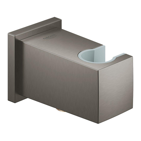 Grohe Euphoria Cube Wandaansluitbocht - met wandhouder - brushed hard graphite (antraciet) SW438942