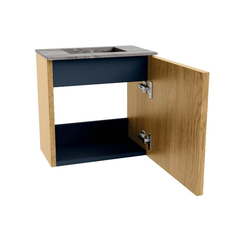 Mondiaz JOYA-DLUX Meuble de toilette 40cm - couleur Chêne - Vasque FAYE position Milieu Sans trou de robinet couleur Sombra SW1424238