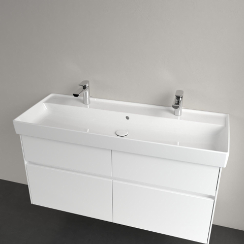 Villeroy & Boch Collaro meubelwastafel - 120x47cm - met overloop - 2 kraangaten - White Alpine (glans wit) SW358328