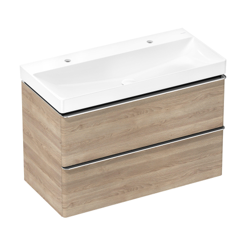 Hansgrohe Xelu Q wastafel - 100x48x8cm - 2 kraangaten - wit SW995280