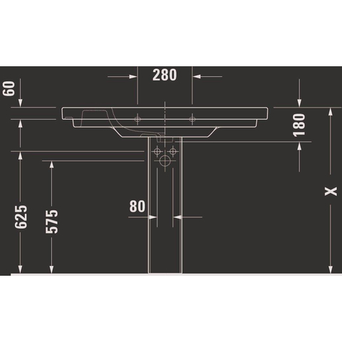 Duravit D-code Meubelwastafel - 105x48cm - met 1 kraangat - met overloop - wit GA87573