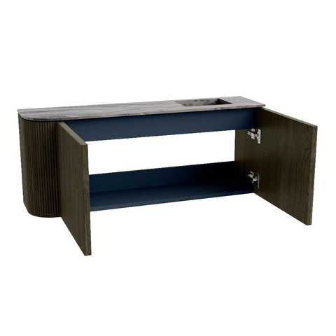 Mondiaz JOYA-DLUX 101.6cm toiletmeubel - ronding links kleur Shadow - Wastafel FAYE positie Rechts 1 kraangat kleur Sombra. SW1425242