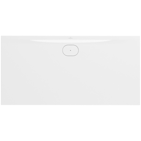 Villeroy & Boch Ecora douchebak - 160x80x3.5cm - afvoer lange zijde - white alpine (wit) SW1558885