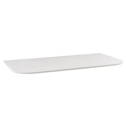Royal Plaza Terra Edge Ensemble meuble de salle de bains - 80x44.7x46cm - plan de toilette solid surface blanc mat - 2 tiroirs - châtaigne (noyer) SW1471955