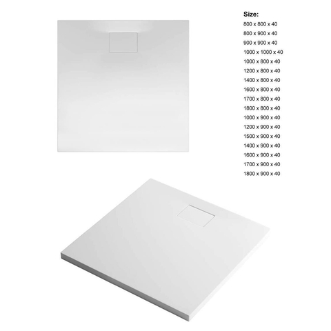 Xenz Flat Plus receveur de douche 140x90cm rectangle blanc mat SW714767