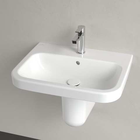 Villeroy & Boch Architectura wastafel - 60x47cm - met kraangat - met overloop - White Alpine (glans wit) 1025254
