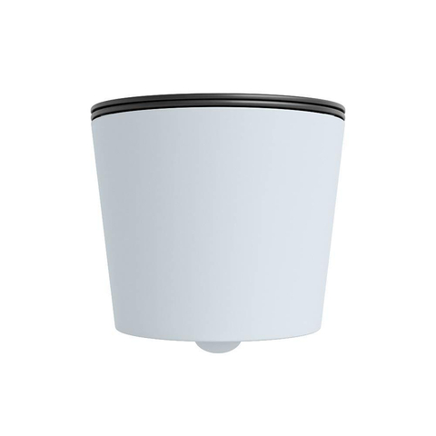 Mondiaz LAVIE WC suspendu – sans bride – 36 x 53 cm – avec abattant softclose – Clay (bleu clair/gris), abattant Dark grey (gris) SW1208598