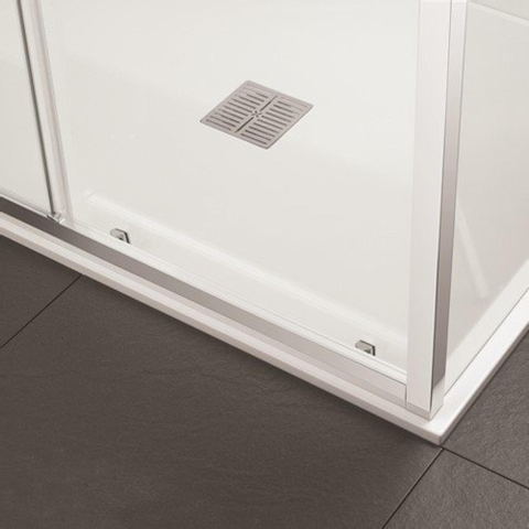 Crosswater Clear 6 Schuifdeur - 150x195cm - 8mm - helder veiligheidsglas - mat zwart profiel - mat zwart SW487131