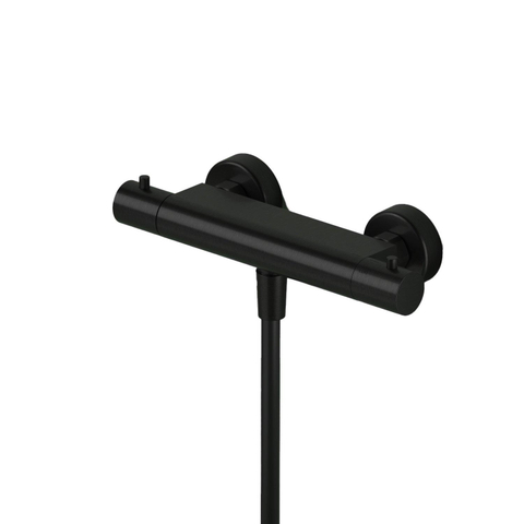 Hotbath Ace Douchemengkraan - thermostatisch - opbouw - doucheslang - PVD - mat zwart SW1117590