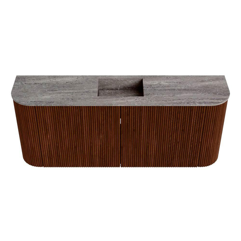 Mondiaz JOYA-DLUX 103.2cm toiletmeubel - ronding links en rechts kleur Ruby - Wastafel FAYE positie Midden Zonder kraangat kleur Oza. SW1425563