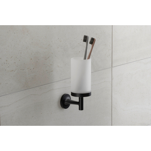 Duravit Starck T Tandenborstelhouder - matglas - mat zwart SW297076
