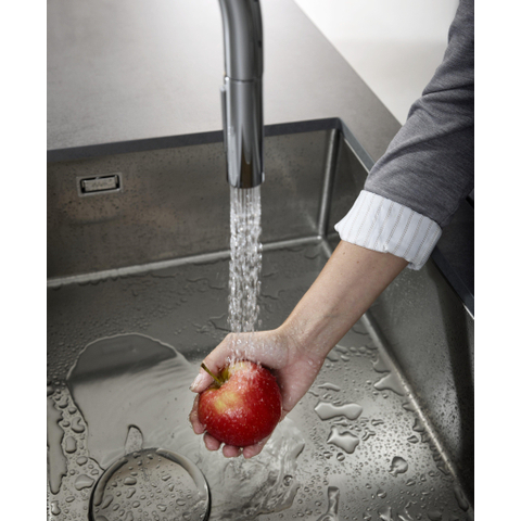 Hansgrohe Aquno Select M81 - 1 greeps keukenkraan - 170 uittrekbare vuistdouche - 3jet - sbox - hoogglans chroom SW878838