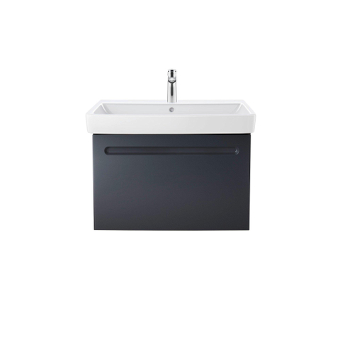 Duravit No.1 Duravit No.1wastafel - met kraangat - met overloop - 80x46x17.3cm - hoogglans wit SW723711