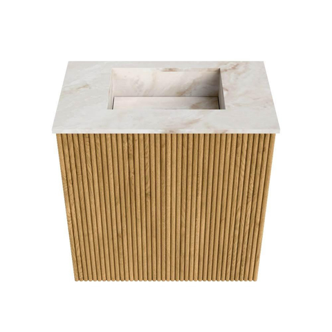 Mondiaz JOYA-DLUX Meuble de toilette 40cm - couleur Oak - Vasque FAYE position Milieu Sans trou de robinet couleur Frappe. SW1421898