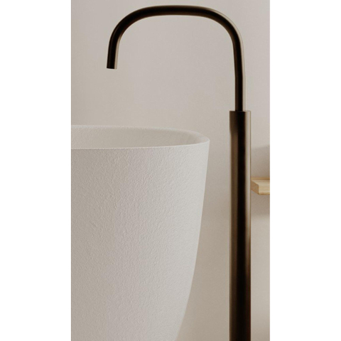 Ideavit Archtec Baignoire autoportante - 170x80x63cm - texture roche - trou de trop-plein - pieds réglables - blanc SW1446348
