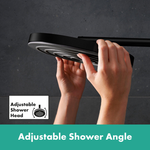 Hansgrohe Pulsify S Puro Puro1jet - showerpipe - ecosmart - 260 - thermostatisch - 3jet - handdouche en doucheslang - 160cm - thermostaat - mat zwart SW1151844