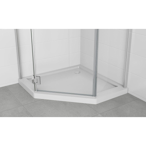 Marenza Neptune NWA3231 Cabine de douche - 90x90x195cm - pentagonale - verre clair - chrome SW451482
