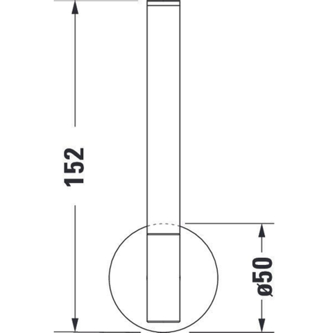 Duravit Starck T Reserve closetrolhouder - 5x7.3x15.2cm - hoogglans chroom SW297106