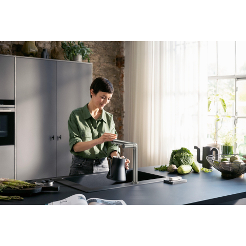 Hansgrohe Aqittura M91 SodaSystem 240, 1jet, starter set RVS-look SW1567480