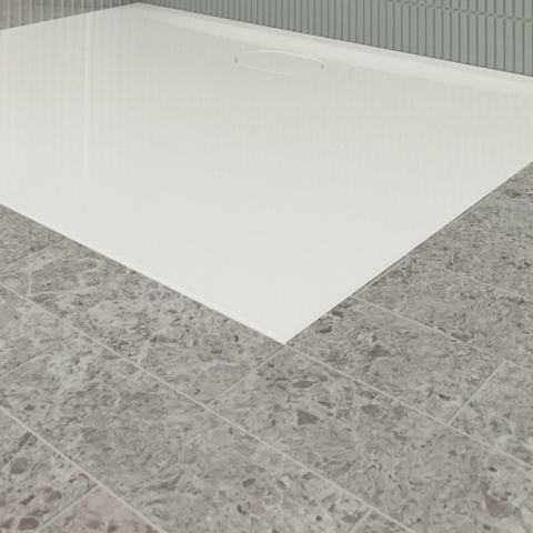 Villeroy & Boch Ecora douchebak - 120x90x3.5cm - afvoer lange zijde - white alpine (wit) SW1558861