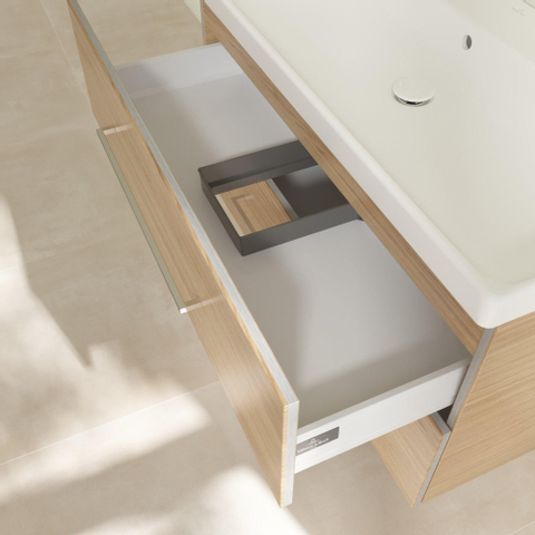 Villeroy & Boch Avento wastafelonderkast - 97.6x51.4cm - 2 lades - Nordic Oak (hout) SW479510