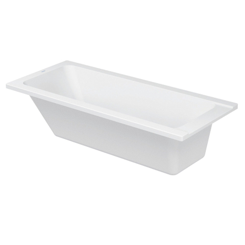 Duravit D-code Kunststof bad acryl rechthoekig - 160x70x40cm - zonder poten (afvoer bij voeteneinde) - glans wit 0297511