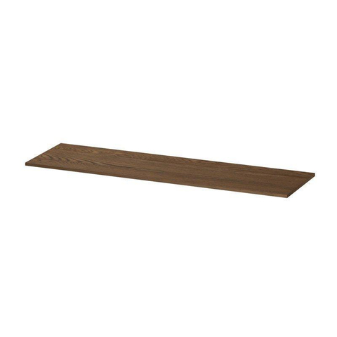 INK Topdeck Plan vasque - 160x1.6x45cm - pour meuble bas - chêne Chêne massif chocolate SW451444