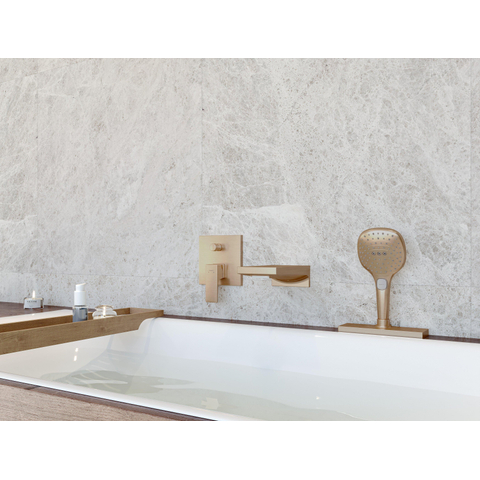 Hansgrohe Metropol Baduitloop breed - wandmontage - voorsprong uitloop 18.5cm - geborsteld brons SW358692