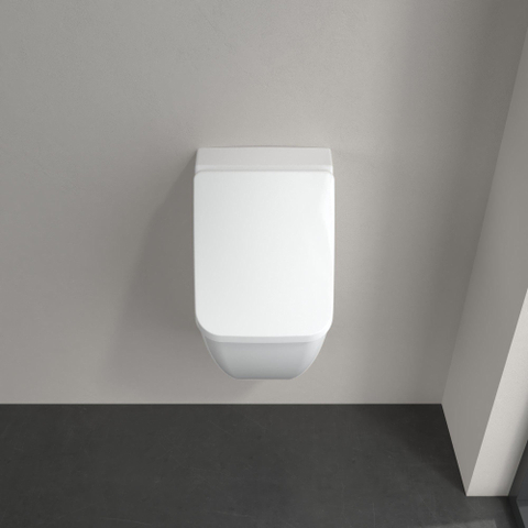 Villeroy & Boch venticello deksel - voor urinoir - met softclose chroom/wit - White Alpine (glans wit) SW106582