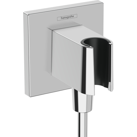 Hansgrohe Fixfit e - handdouchehouder - inclusief muuraansluitbocht - hoogglans chroom SW773886