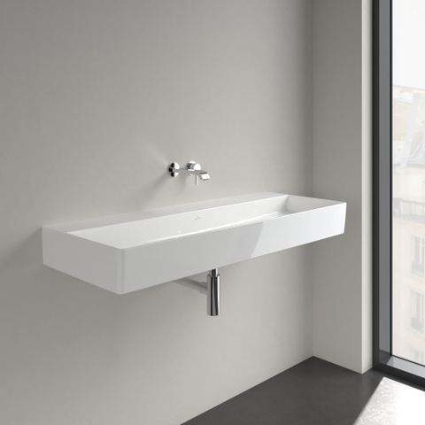 Villeroy & Boch memento 2.0 wastafel - 120x47cm - zonder kraangat - zonder overloop - White Alpine (glans wit) SW479738