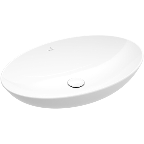 Villeroy & Boch Loop & friends vasque à poser - 56x38cm - ovale sans trop-plein blanc SW644093