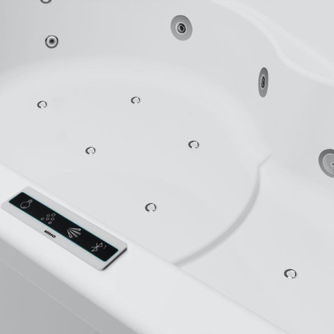 Riho Easypool 3.1 Yukon Baignoire Balnéo droite 160x90cm hydro 6+4+2 aero 11 colour speaker réglage touch avec pieds et vidage Blanc brillant SW699386