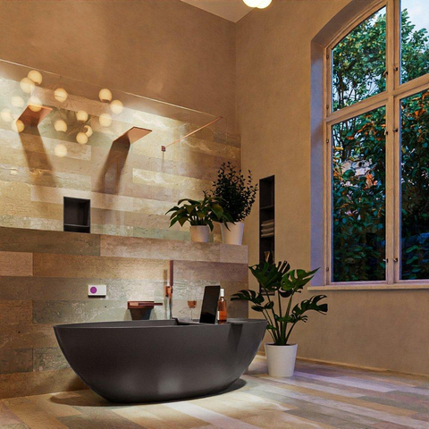 MONDIAZ FLOAT baignoire autoportante 170x80cm couleur Dark grey SW491520
