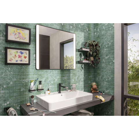 Hansgrohe Xanuia Q Wastafel/Fontein - 80x48cm - opbouw - 1 kraangat - met overloop - glans wit SW1165121