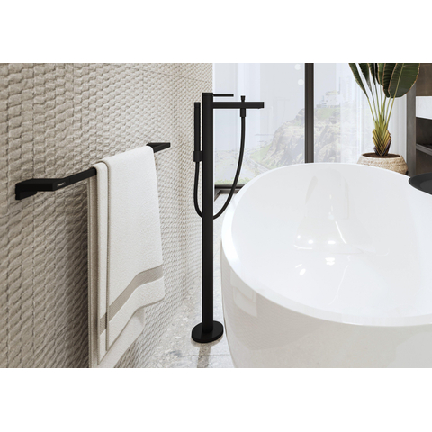 Hansgrohe AddStoris Q handdoekhouder wand - 65cm - mat zwart SW651257