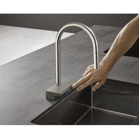 AXOR One afbouwdeel thermostaatmodule 3F BB RVS-look SW1567408